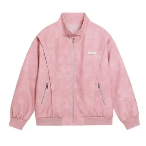 Design Patchwork Embroidered Suede Jacket