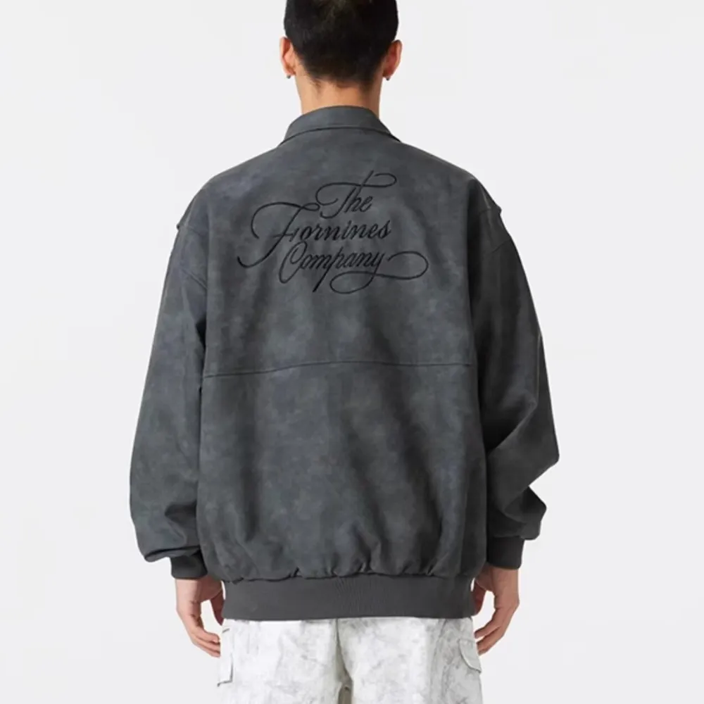 Design Patchwork Embroidered Suede Jacket