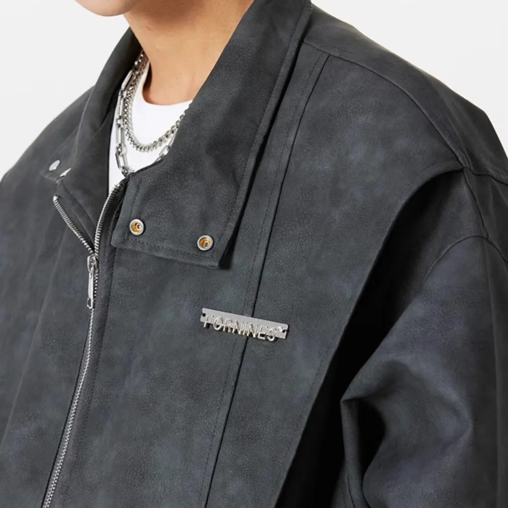 Design Patchwork Embroidered Suede Jacket