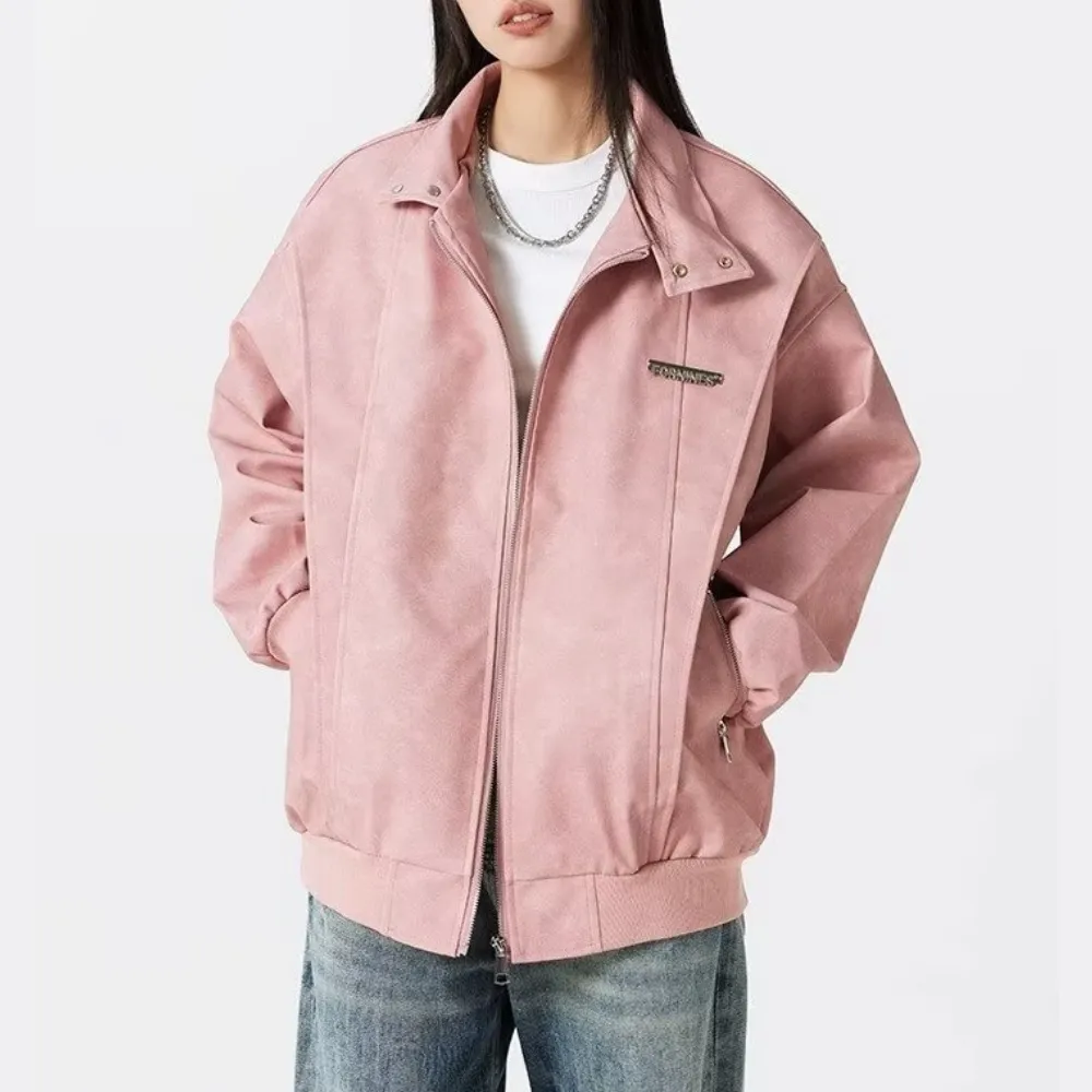 Design Patchwork Embroidered Suede Jacket