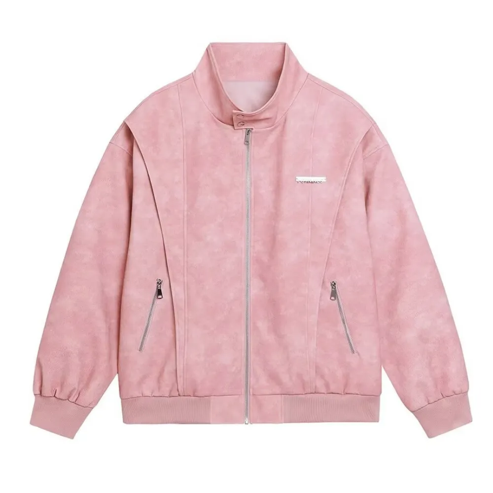 Design Patchwork Embroidered Suede Jacket