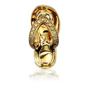 Diamond Flip Flop Pendant, 0.20CT
