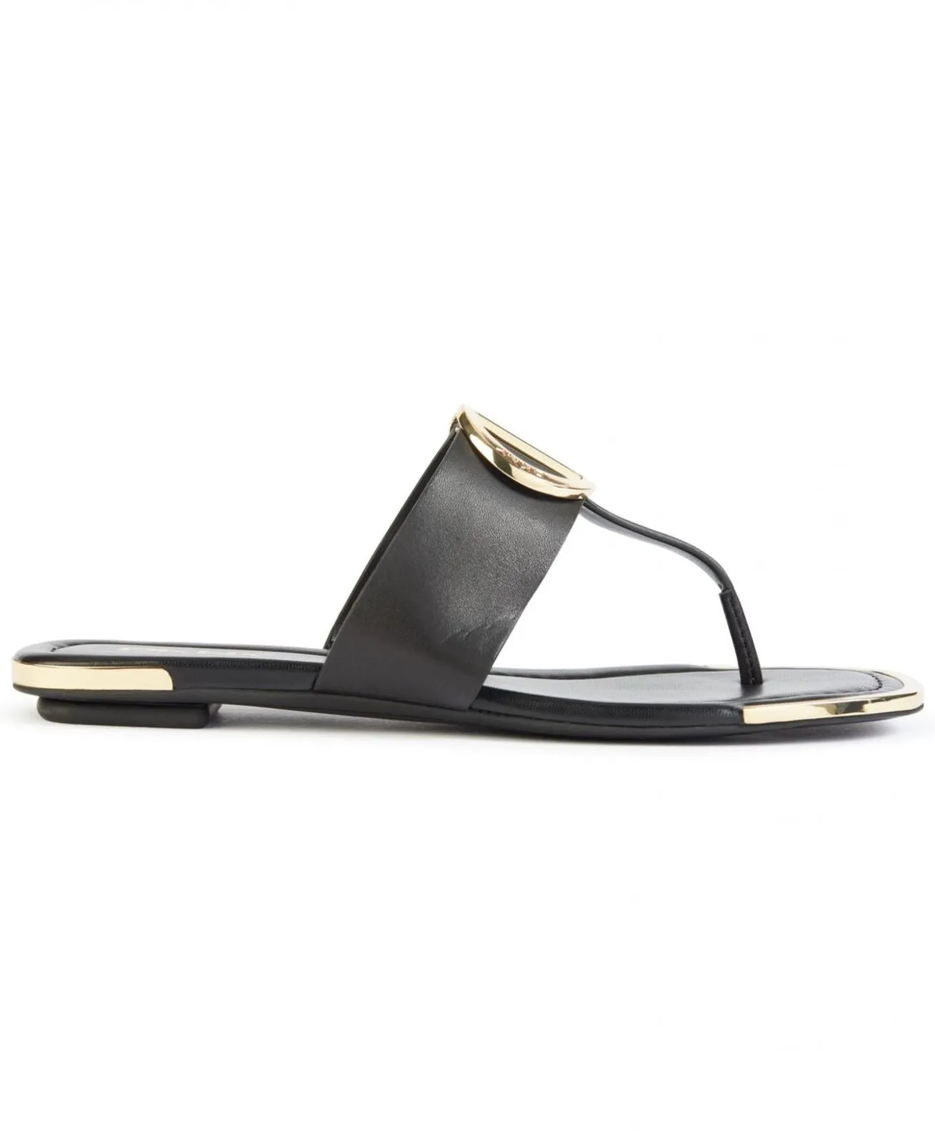DKNY Women's Halcott Logo Sandals K4051669 Black 9.5M