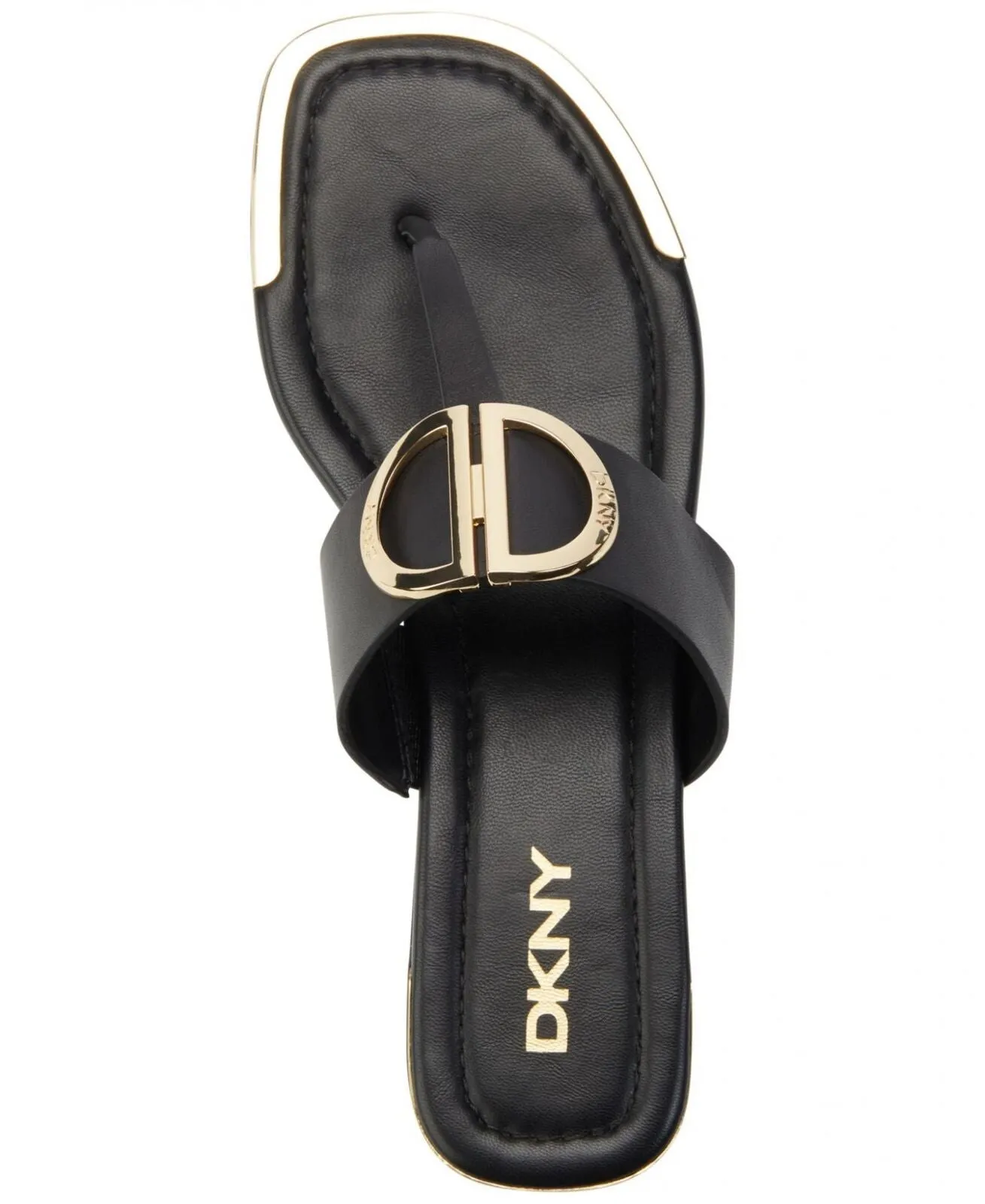 DKNY Women's Halcott Logo Sandals K4051669 Black 9.5M