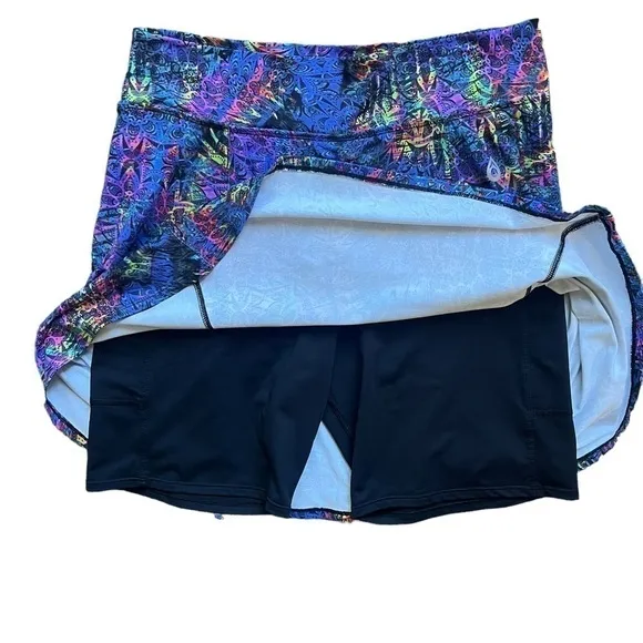 Donajo Tennis Golf Athletic Skirt Spandex Colorful Stretchy w Shorts XL/size3