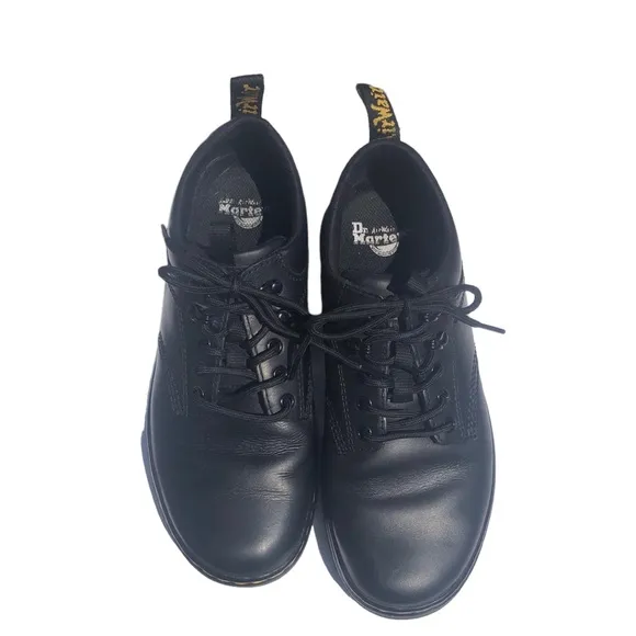 Dr Doc Martens Reeder Black Leather Lace Up Oxfords