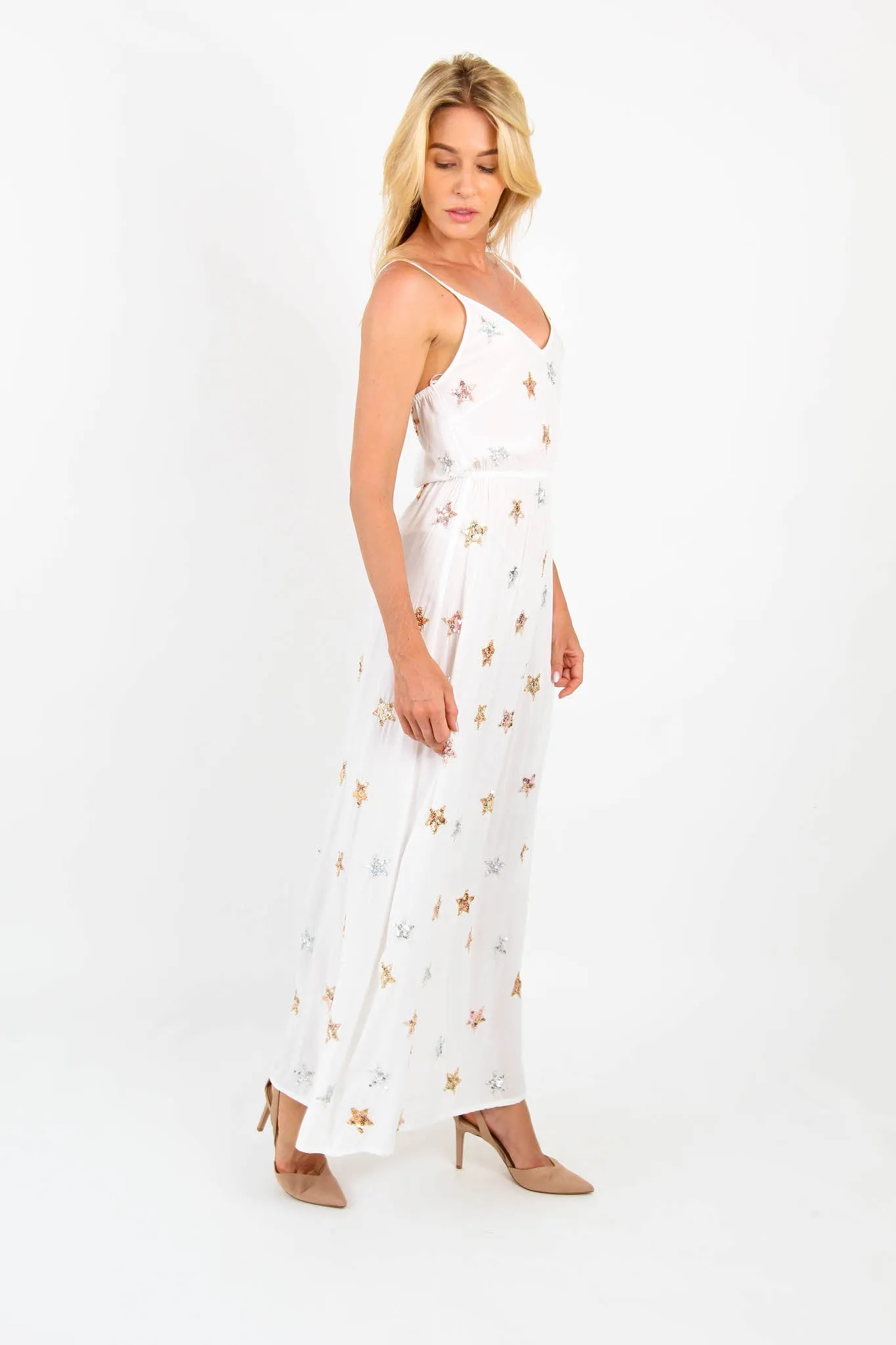 Dress Long Stars White