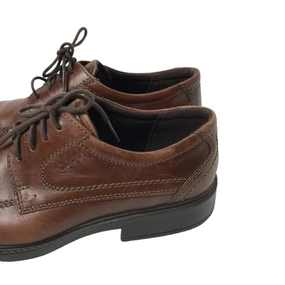 ECCO Men's  Leather Bike Toe Tie Oxfords, Mens 43 US 9.5