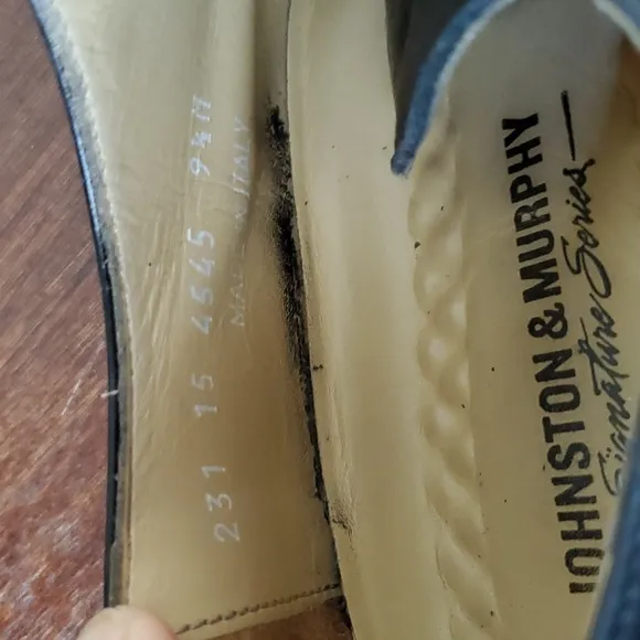 EUC. Johnston &amp; Murphy Black Oxfords, Signature Series, 9.5M, Made in It…