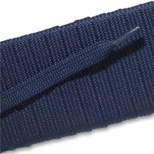 Fashion Athletic Flat Laces Custom Length with Tip - Navy (1 Pair Pack) Shoelaces