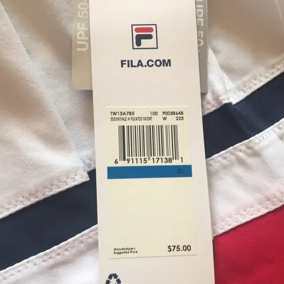 Fila Tennis/Pickleball/Athletic/Athleisure Skort, XL, NWT!