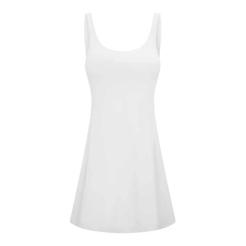 Fit and Flare Tennis Mini Dress with Shorts