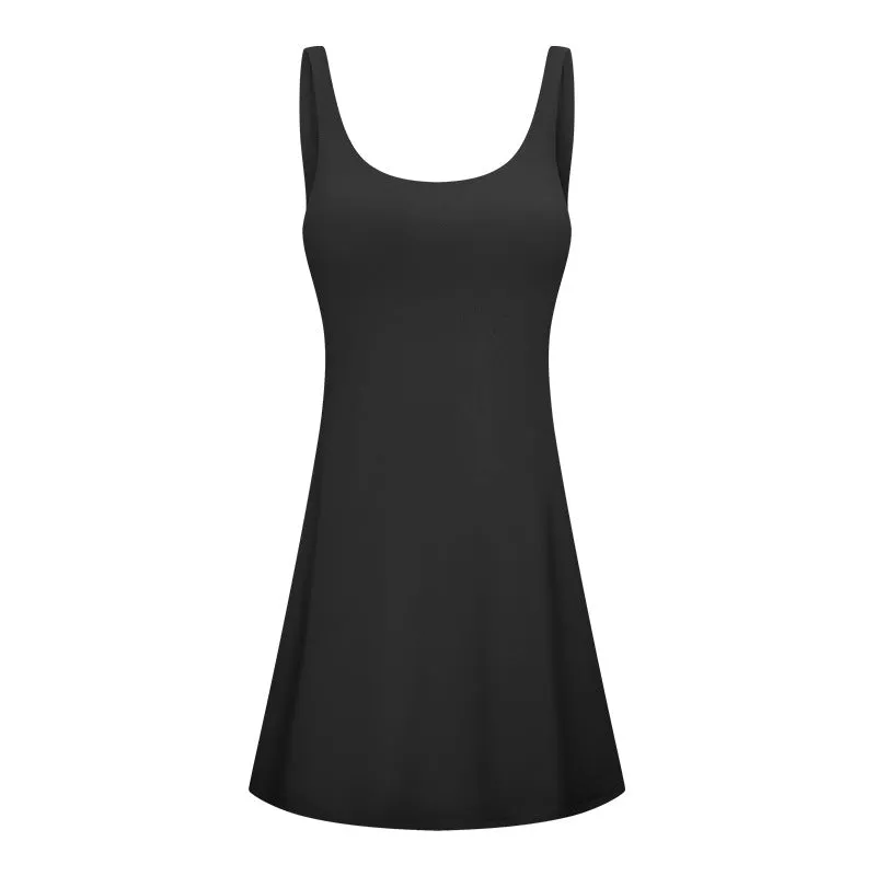 Fit and Flare Tennis Mini Dress with Shorts