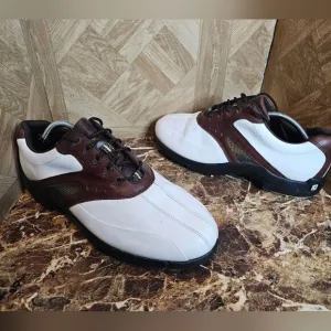 Footjoy superlites men's golf white shoes size 12.      158