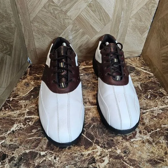 Footjoy superlites men's golf white shoes size 12.      158
