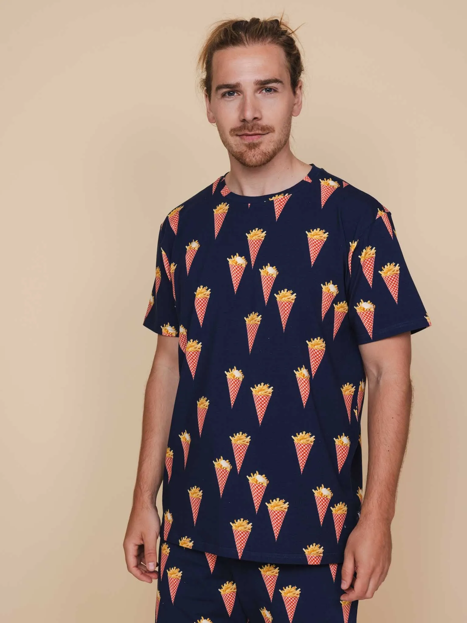 Fries Navy T-shirt Unisex