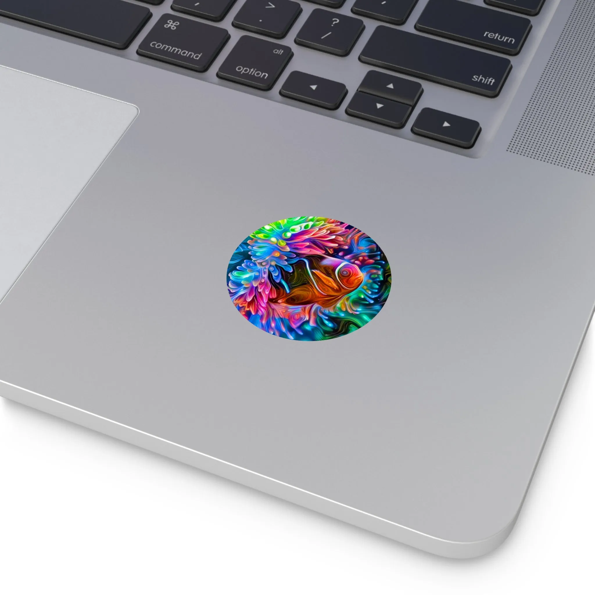 Galaxy Frog Guppy Round Vinyl Stickers