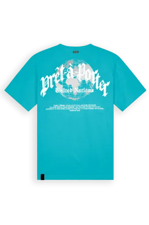 GLOBAL UNITY T-SHIRT | AQUA/WHITE