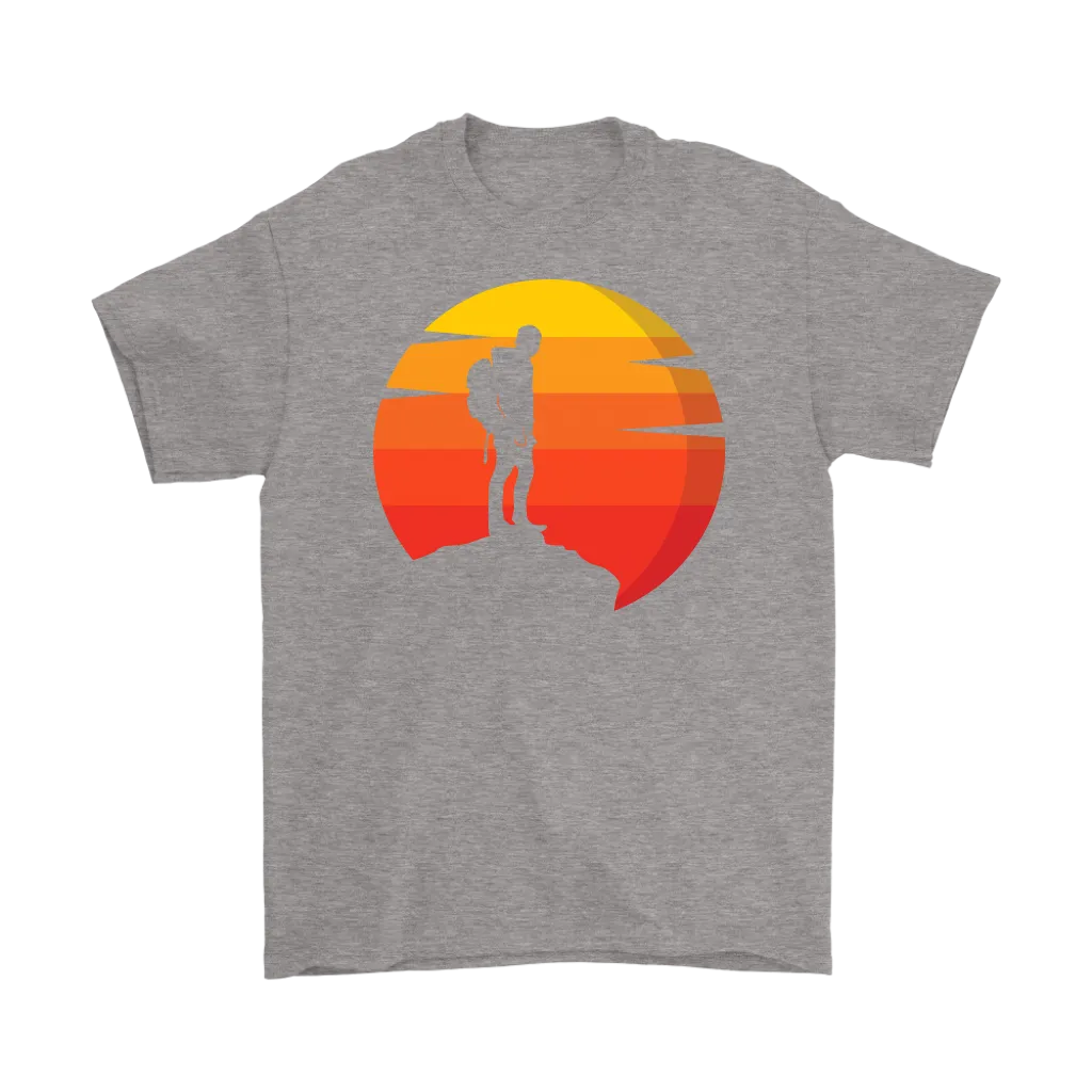 Hiker T-shirt, Gift for Hiker, Hiking Shirt, T-shirt for Hiker, Hiker at Sunset T-shirt