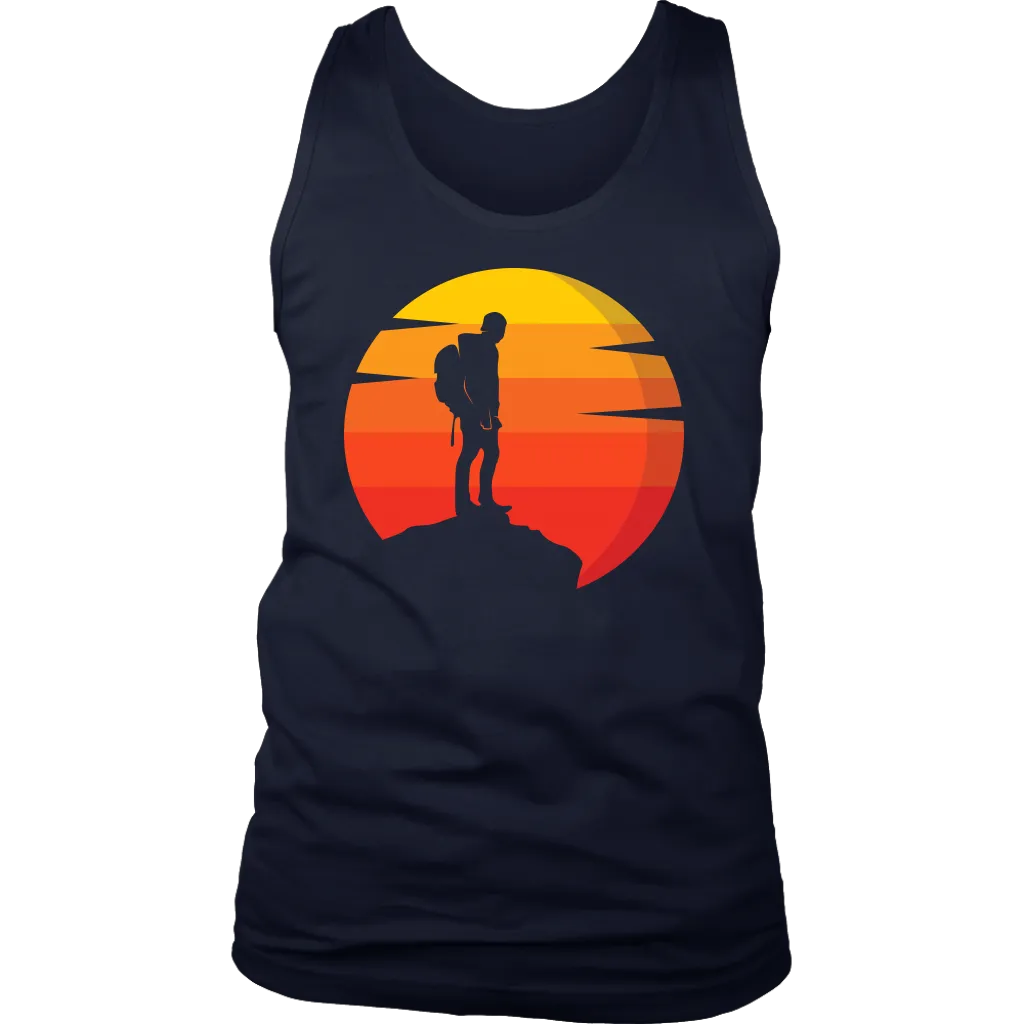 Hiker T-shirt, Gift for Hiker, Hiking Shirt, T-shirt for Hiker, Hiker at Sunset T-shirt