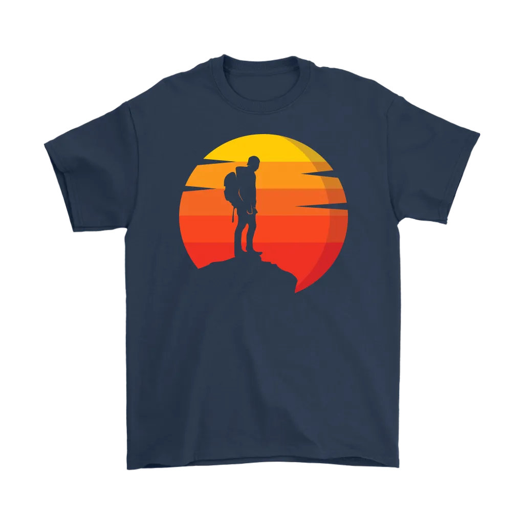 Hiker T-shirt, Gift for Hiker, Hiking Shirt, T-shirt for Hiker, Hiker at Sunset T-shirt