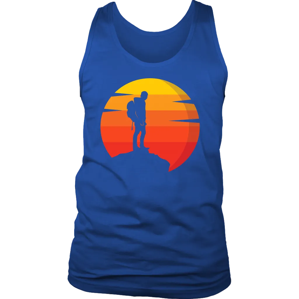 Hiker T-shirt, Gift for Hiker, Hiking Shirt, T-shirt for Hiker, Hiker at Sunset T-shirt