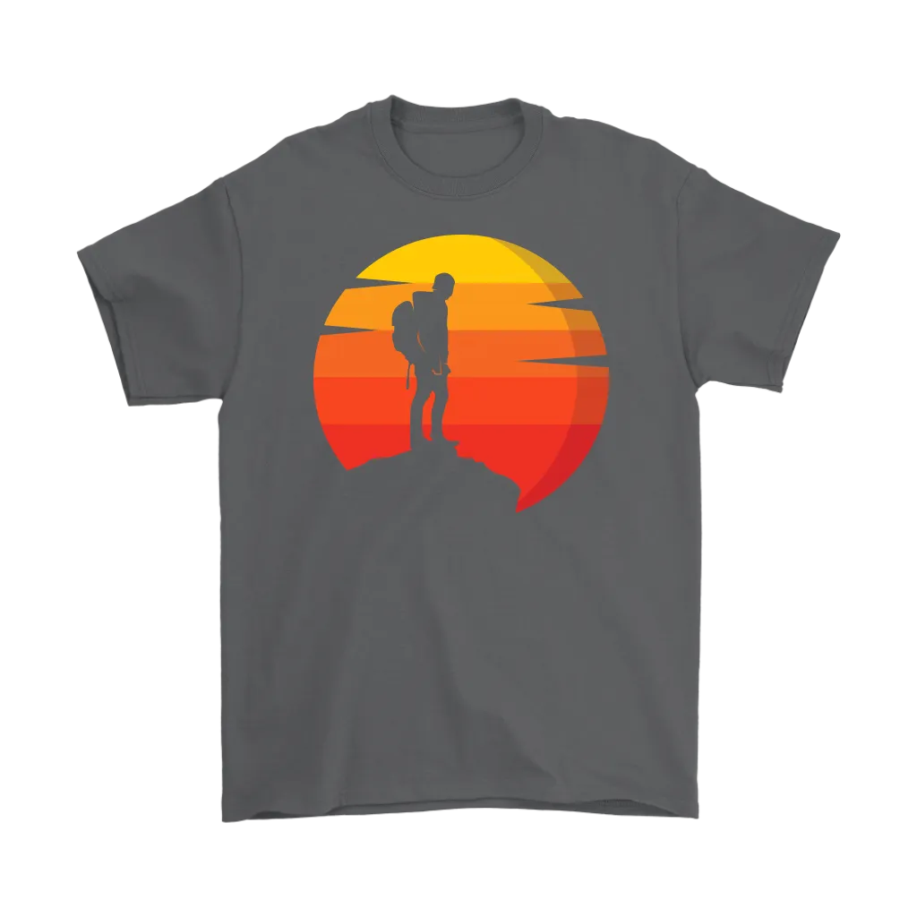 Hiker T-shirt, Gift for Hiker, Hiking Shirt, T-shirt for Hiker, Hiker at Sunset T-shirt