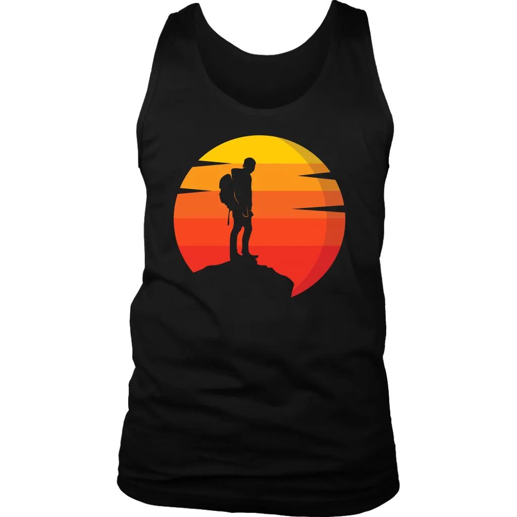 Hiker T-shirt, Gift for Hiker, Hiking Shirt, T-shirt for Hiker, Hiker at Sunset T-shirt