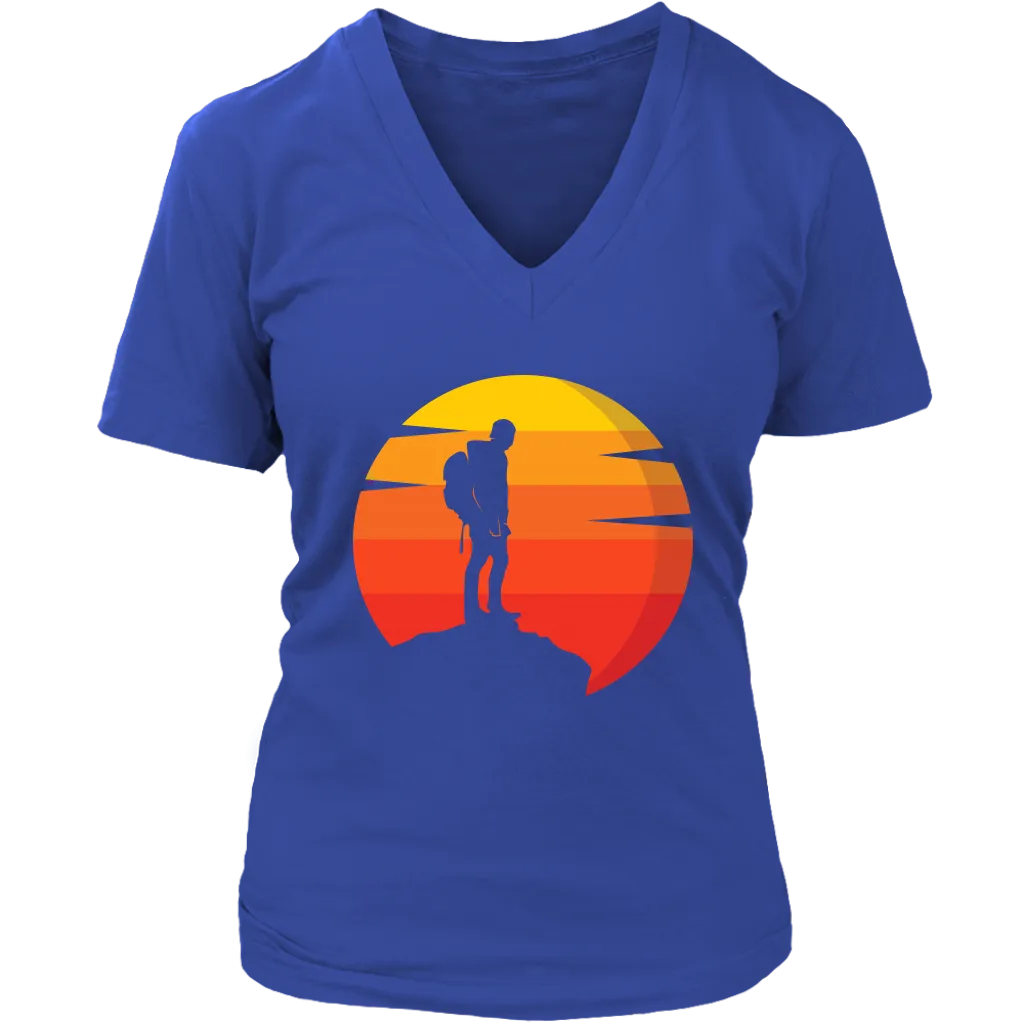 Hiker T-shirt, Gift for Hiker, Hiking Shirt, T-shirt for Hiker, Hiker at Sunset T-shirt