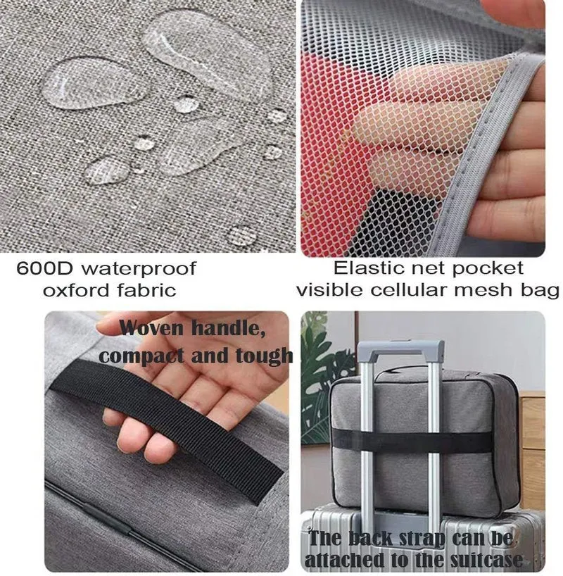 Homlly Multiple Layers Travel Document Bag with Lock