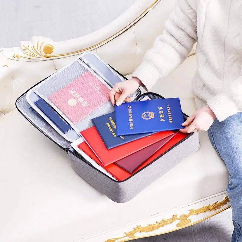Homlly Multiple Layers Travel Document Bag with Lock