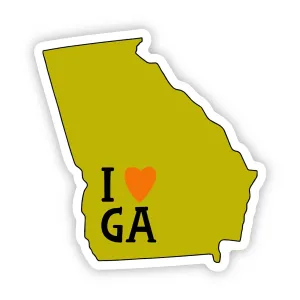 I Heart Georgia Sticker - Green