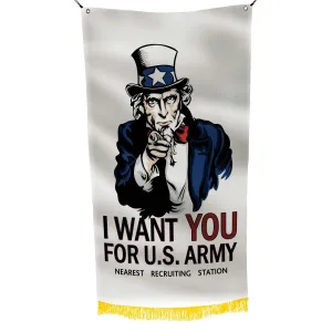 I Want You For US Army Recruiting Station Flag Banner