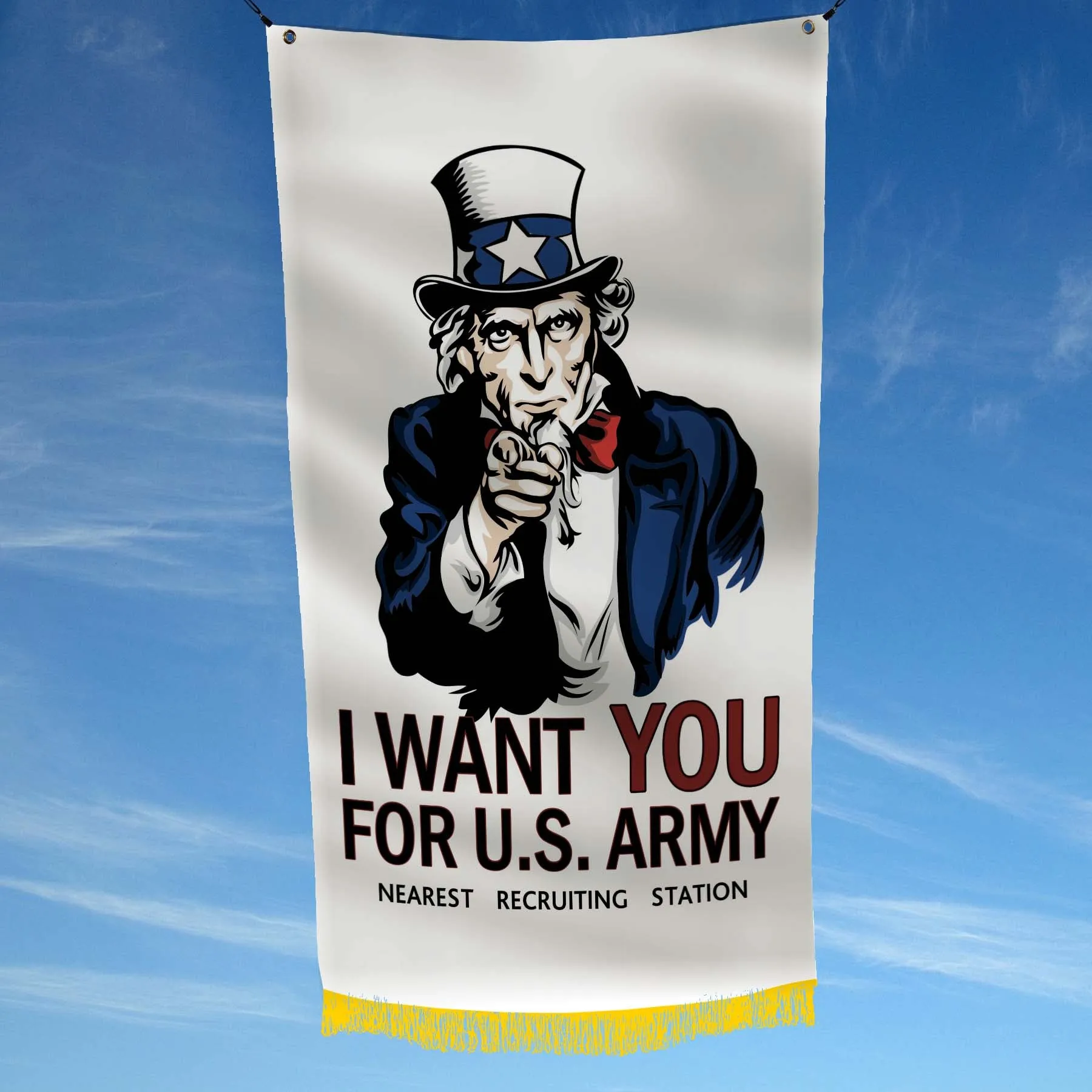 I Want You For US Army Recruiting Station Flag Banner