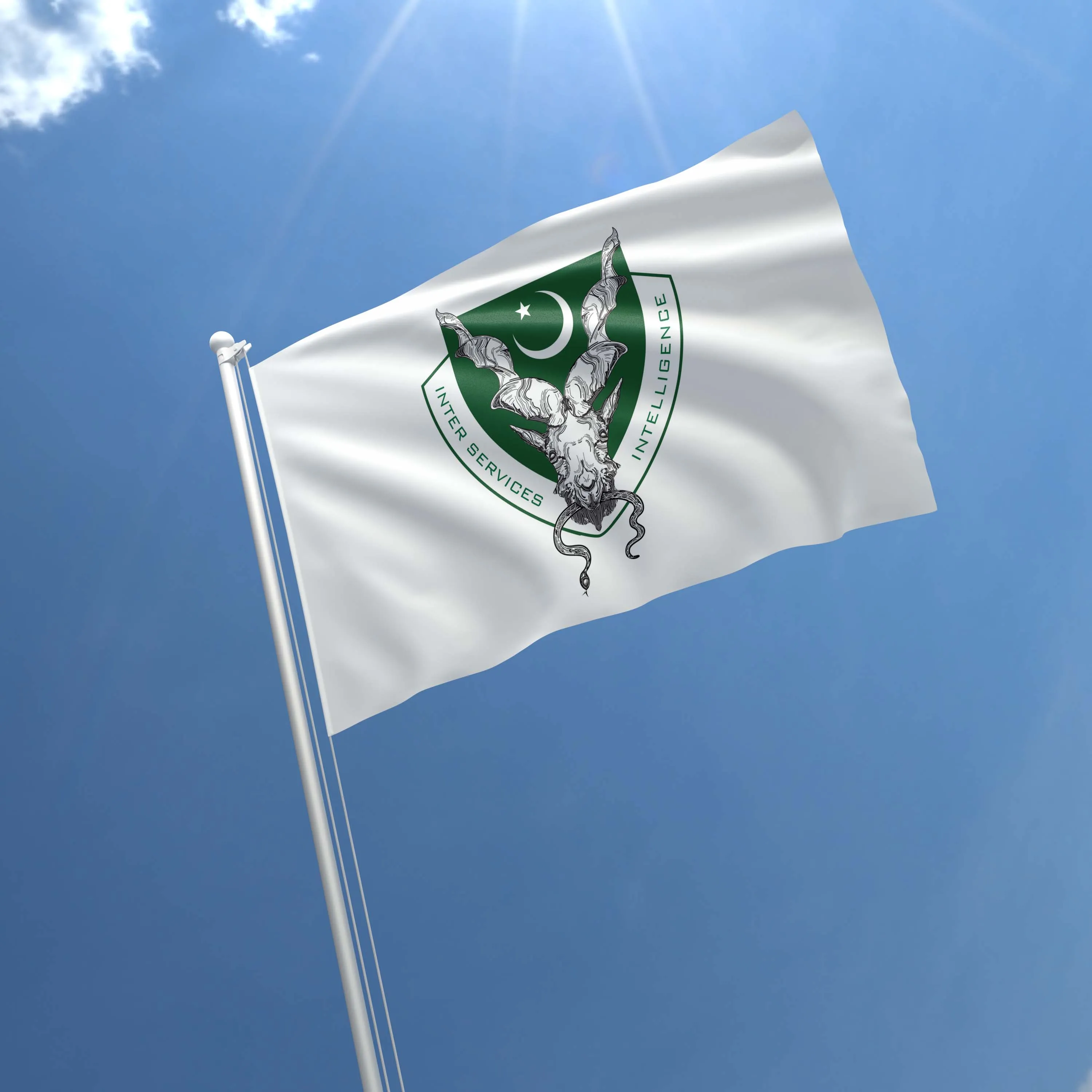 ISI Inter-Services Intelligence Pakistan Flag Banner