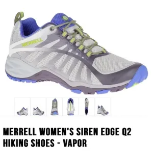J41324 Merrell Women's Siren Edge Q2 Hiking Shoes color Vapor size 8
