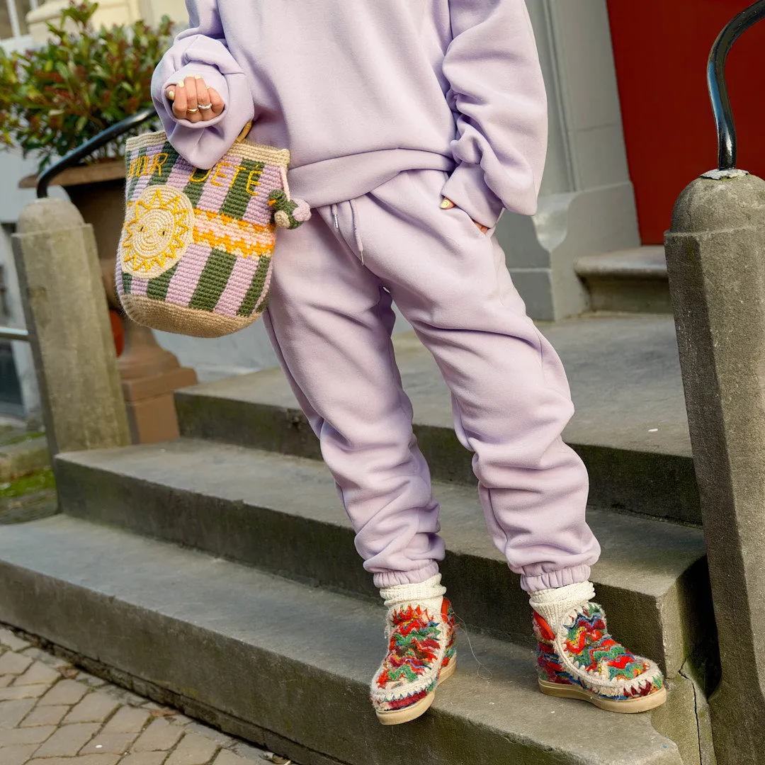 Jogging pak ruffle Lila