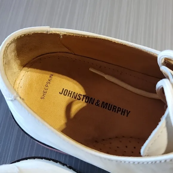 Johnston &amp; Murphy‎ Oxfords Suede Sheepskin Flex System 20-5425 Mens US 10 EUC