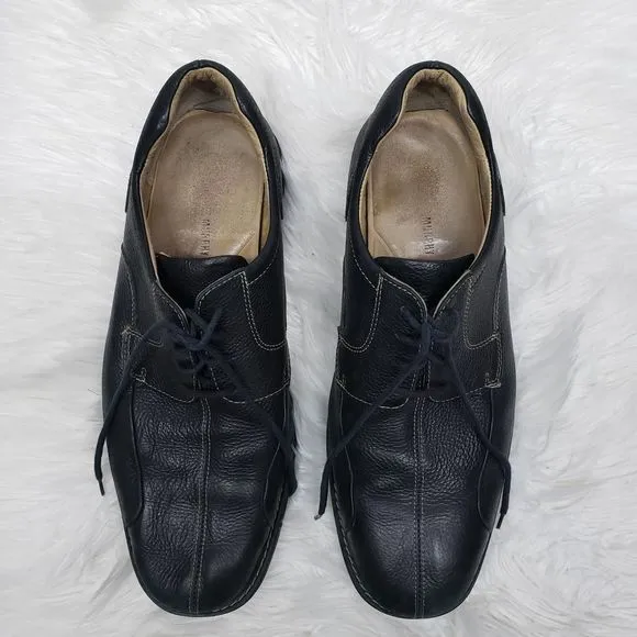 Johnston &amp; Murphy Shuler Bicycle Toe Oxfords Leather 20-7222 Black Lace up 13 M