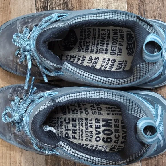 Keen Targhee III Waterproof Hiking Shoes Nubuck Size 8.5 In 'Atlantic Blue'
