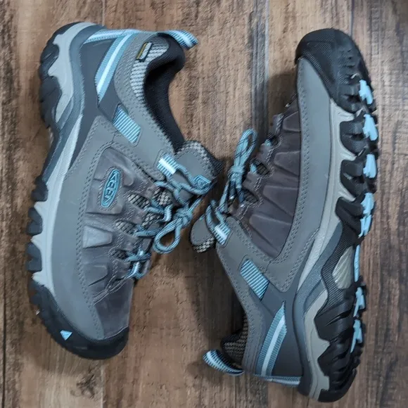Keen Targhee III Waterproof Hiking Shoes Nubuck Size 8.5 In 'Atlantic Blue'
