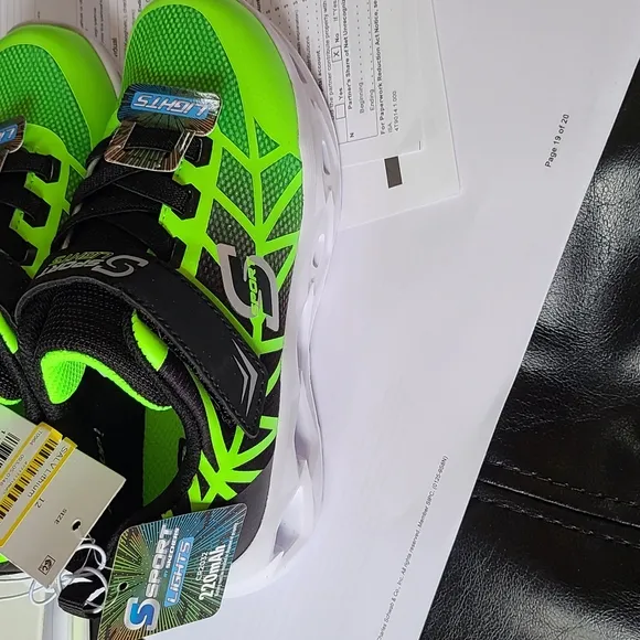 Kids Shoes - Neon Green and Black