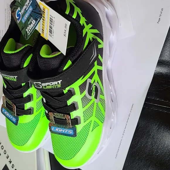 Kids Shoes - Neon Green and Black