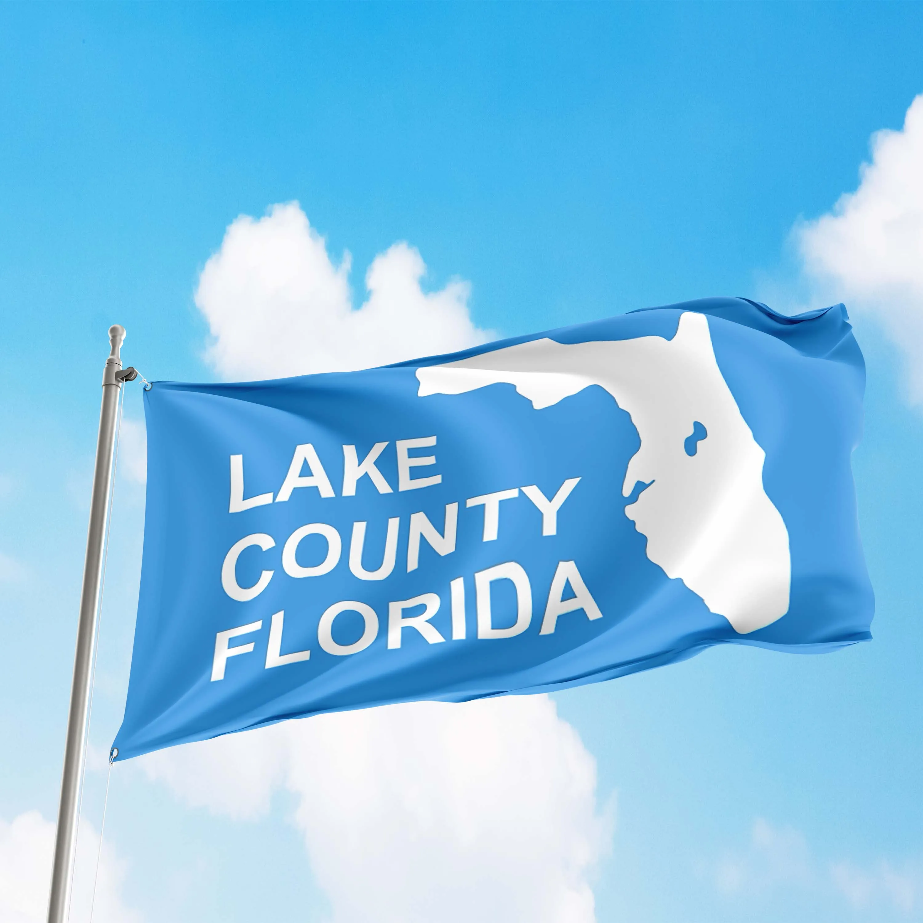 Lake County Florida State USA United States of America Flag Banner
