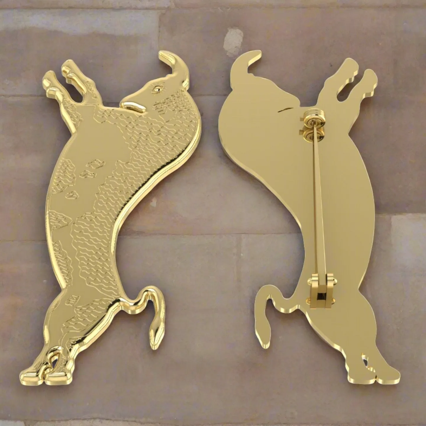 Leaping Bull from the Palace at Knossos Brooch