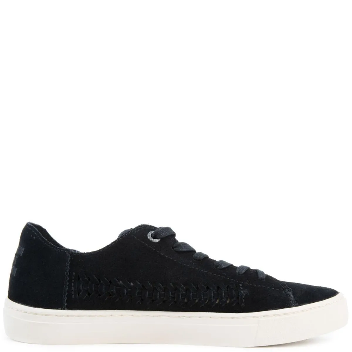 Lenox in Black Deconstructed Suede/Woven Panel