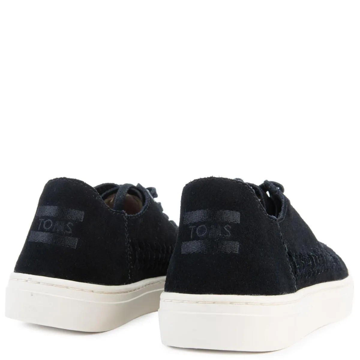 Lenox in Black Deconstructed Suede/Woven Panel