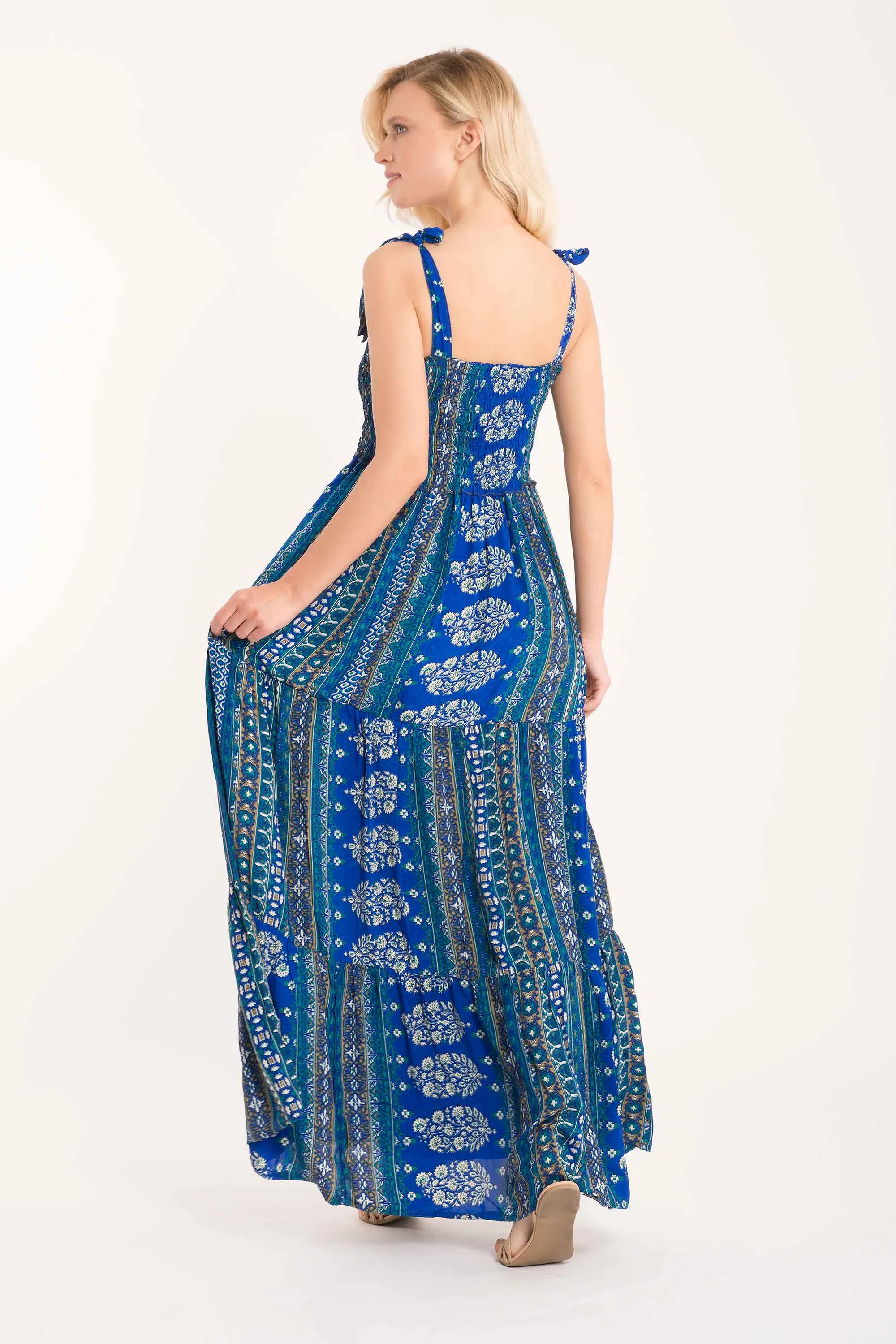 Lidia strappy maxi dress