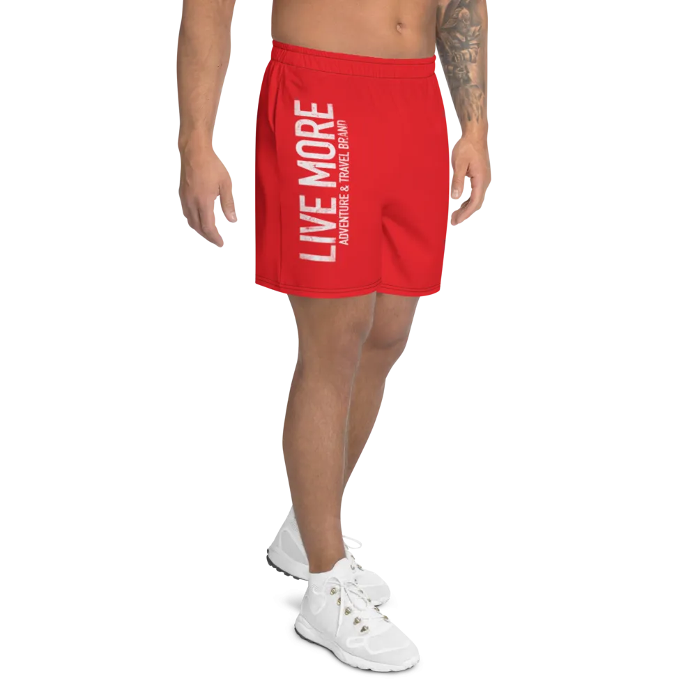 Live More Men's Athletic Long Shorts