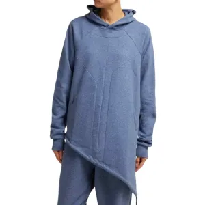 LNDR Women's Blue Marl Asymmetrical Dupla Hoodie #JN719 NWT